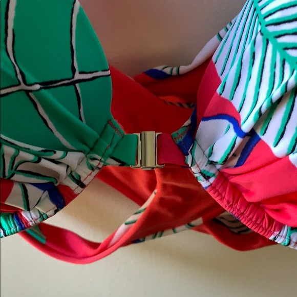 AERIE Pink Patterned Tropical Bikini Top - Picture 3 of 4